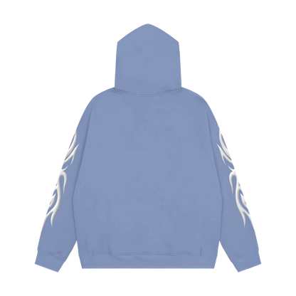 Blue Full Zip Jacket + Inside Satin Hood