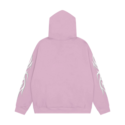 Pink Full Zip Jacket + Inside Satin Hood